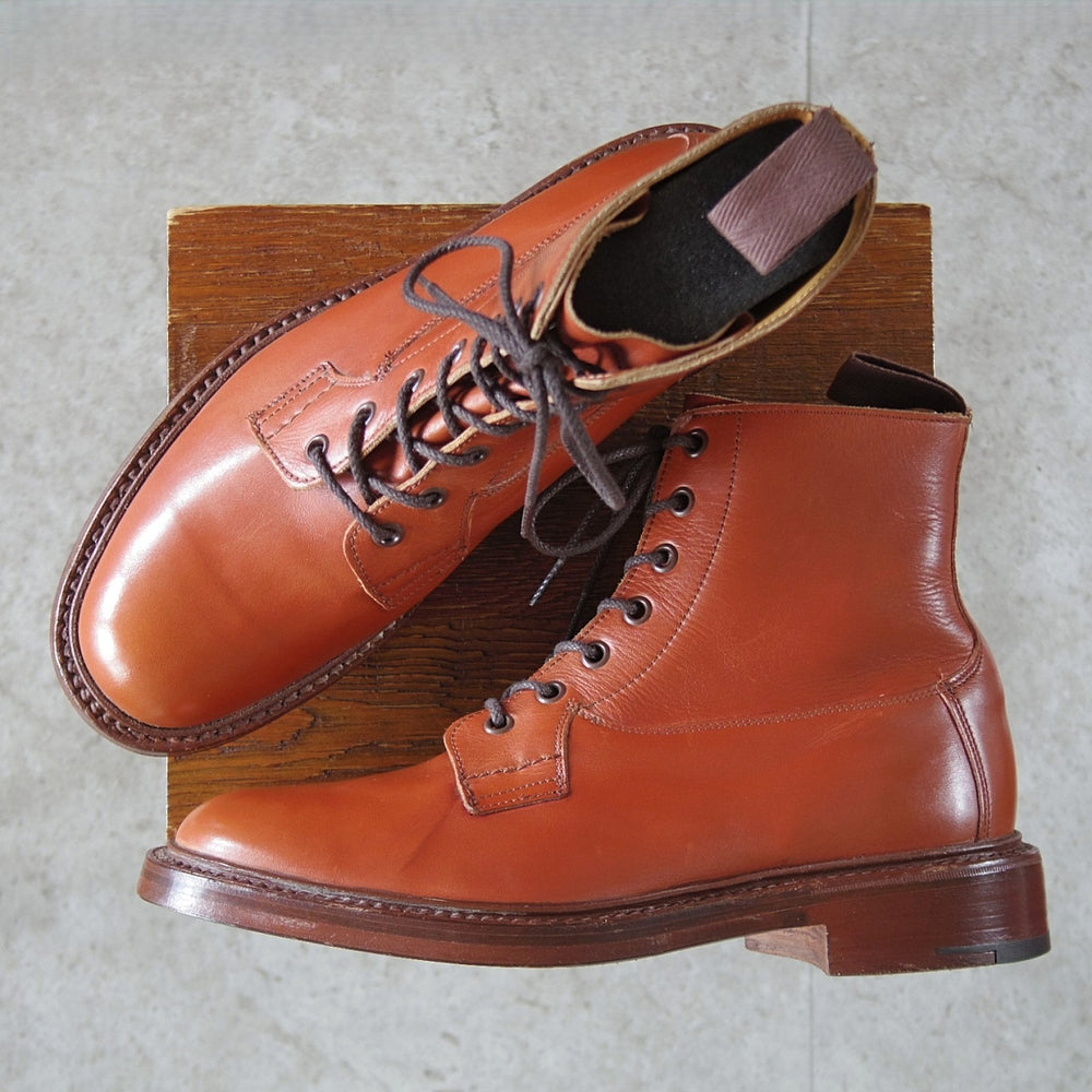 ほぼ未使用★トリッカーズ SIZE 7.5【現行定価14万円以上★ス―パーブーツ/BURFORD同系モデル】M9047/カーフ/茶/メンズ/Tricker's★p550