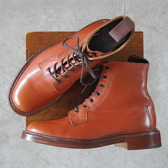 ほぼ未使用★トリッカーズ SIZE 7.5【現行定価14万円以上★ス―パーブーツ/BURFORD同系モデル】M9047/カーフ/茶/メンズ/Tricker's★p550