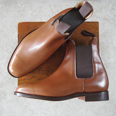 未使用★トリッカーズ SIZE 8【定価121,000-★LAMBOURN/サイドゴアブーツ】M6119/カーフ/ビーチナットアンティーク/茶/Tricker's★p559