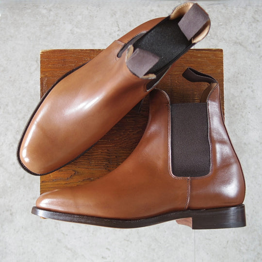 未使用★トリッカーズ SIZE 8【定価121,000-★LAMBOURN/サイドゴアブーツ】M6119/カーフ/ビーチナットアンティーク/茶/Tricker's★p559
