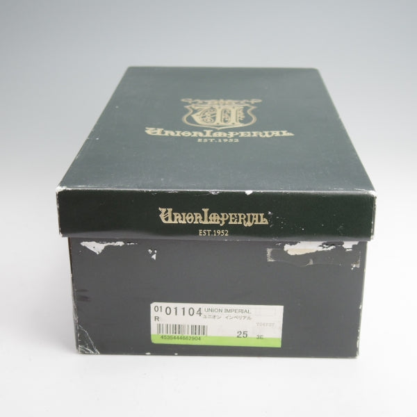 未使用★ユニオンインペリアル SIZE 7【ハンドソーンウェルテッド製法★サイドレース/U1104】カーフ/茶/メンズ/Union Imperial★m868