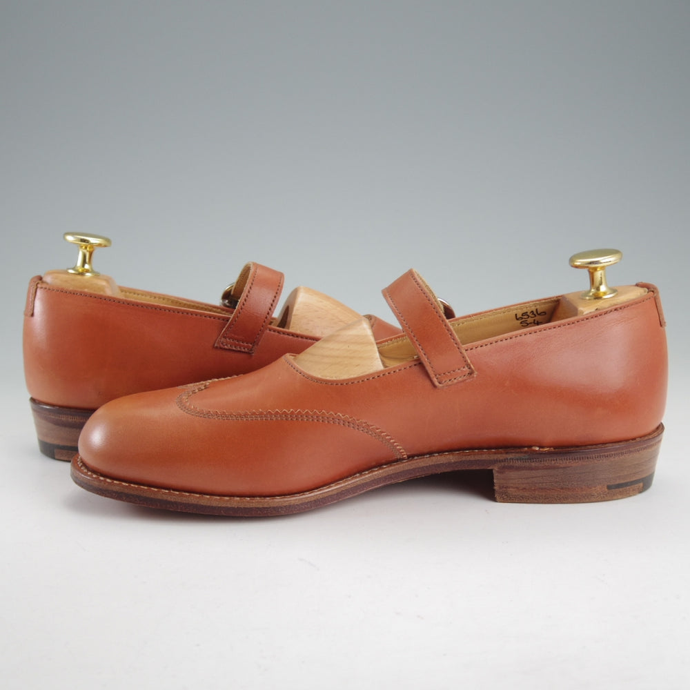 ほぼ未使用★トリッカーズ(レディース) SIZE 5【現行定価10万円以上★ストラップシューズ/L6536】カーフ/茶/Tricker's★p547