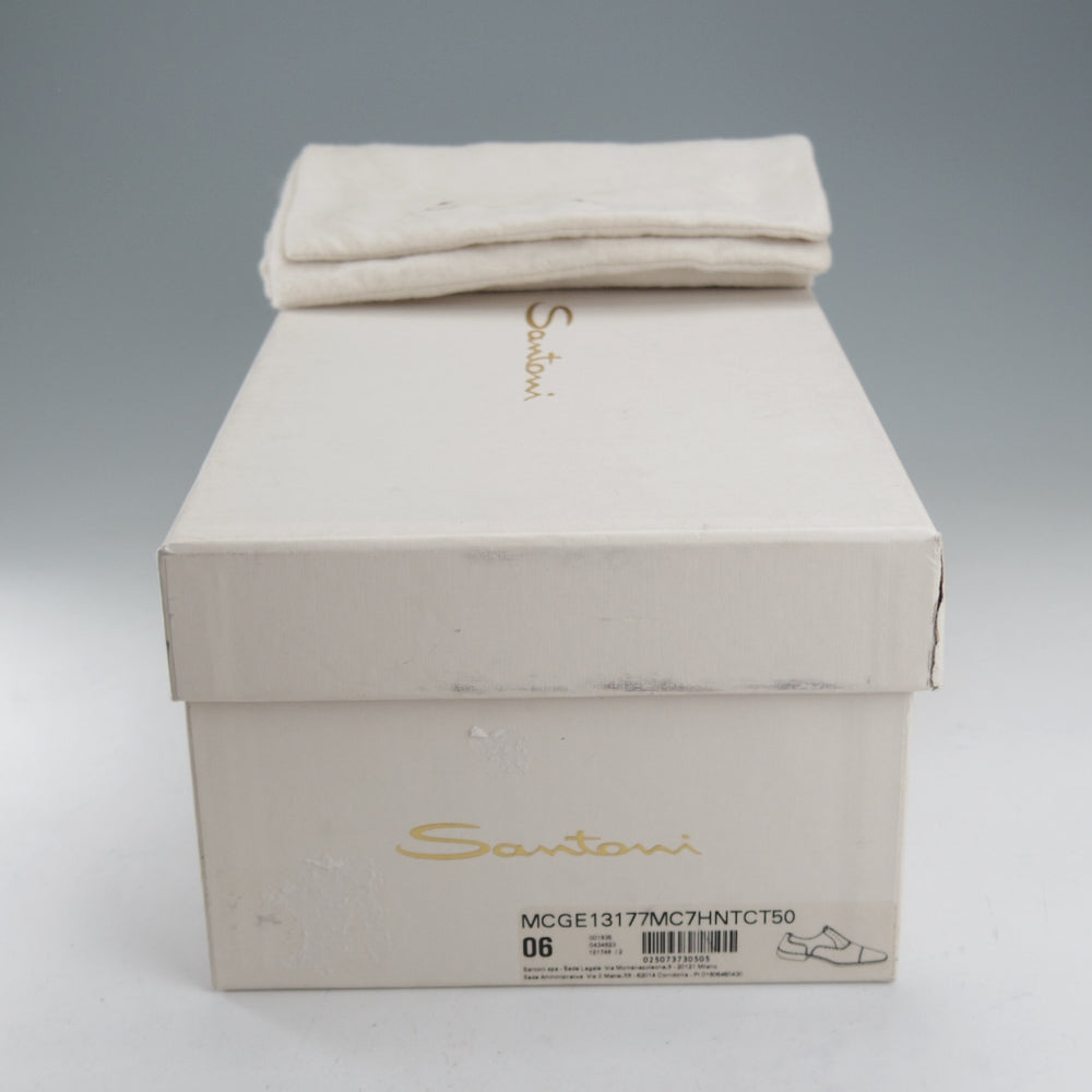 極上★(伊)サントーニ SIZE 6【上級★グッドイヤーウェルテッド製法/ストレートチップ】カーフ/濃茶/メンズ/Santoni★o407