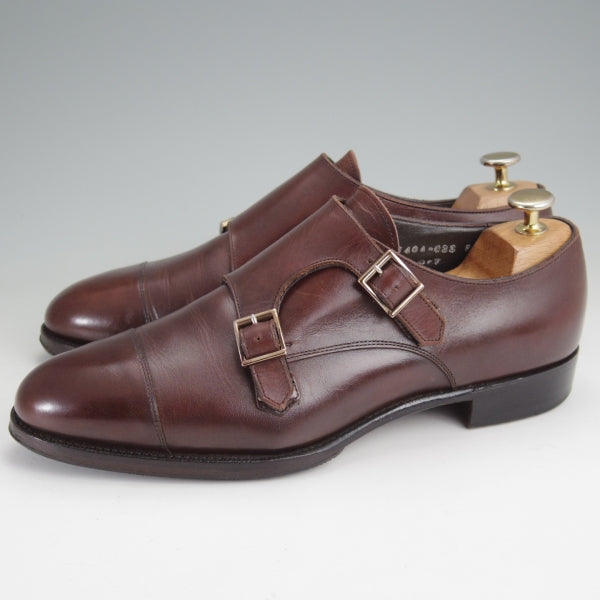 極上★三陽山長 SIZE 7【定価￥104,500-★源四郎/ダブルモンク/R2010ラスト】カーフ/濃茶/メンズ/Sanyo Yamacho★n393