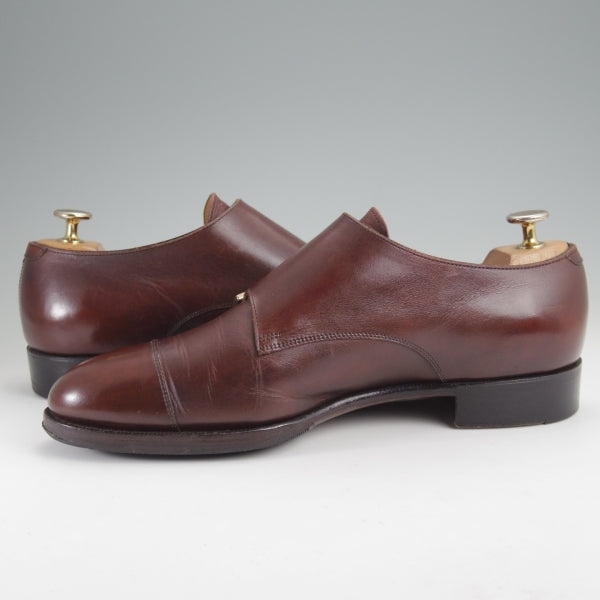 極上★三陽山長 SIZE 7【定価￥104,500-★源四郎/ダブルモンク/R2010ラスト】カーフ/濃茶/メンズ/Sanyo Yamacho★n393