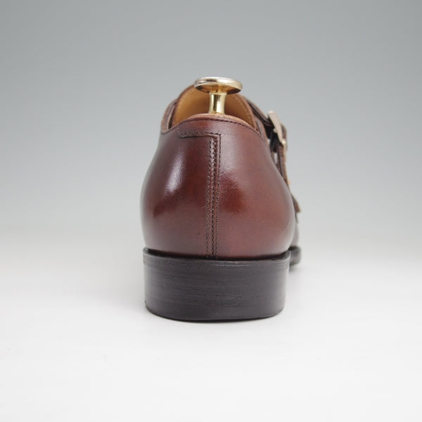 極上★三陽山長 SIZE 7【定価￥104,500-★源四郎/ダブルモンク/R2010ラスト】カーフ/濃茶/メンズ/Sanyo Yamacho★n393