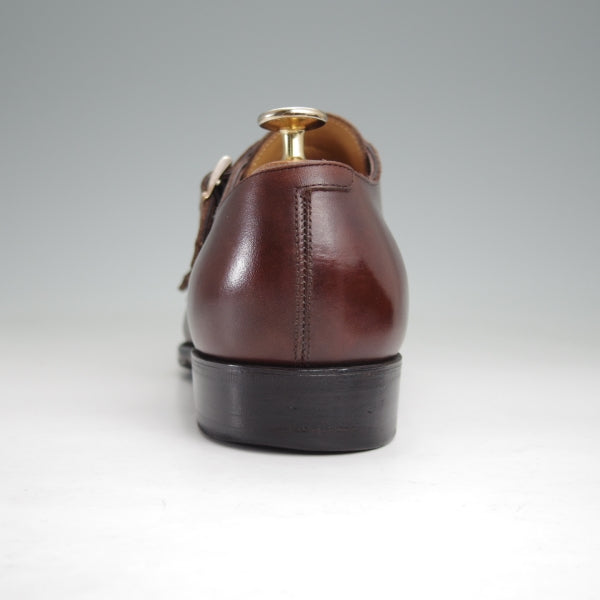 極上★三陽山長 SIZE 7【定価￥104,500-★源四郎/ダブルモンク/R2010ラスト】カーフ/濃茶/メンズ/Sanyo Yamacho★n393