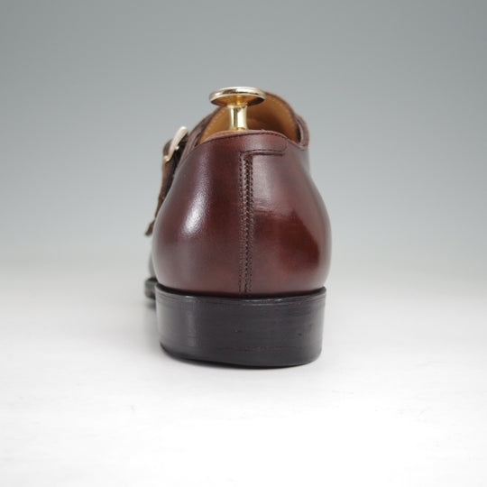 極上★三陽山長 SIZE 7【定価￥104,500-★源四郎/ダブルモンク/R2010ラスト】カーフ/濃茶/メンズ/Sanyo Yamacho★n393