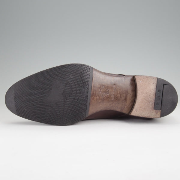 極上★三陽山長 SIZE 7【定価￥104,500-★源四郎/ダブルモンク/R2010ラスト】カーフ/濃茶/メンズ/Sanyo Yamacho★n393