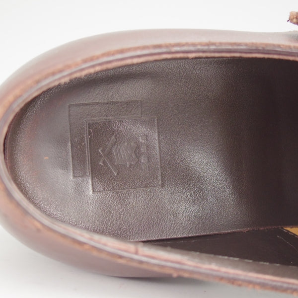 極上★三陽山長 SIZE 7【定価￥104,500-★源四郎/ダブルモンク/R2010ラスト】カーフ/濃茶/メンズ/Sanyo Yamacho★n393