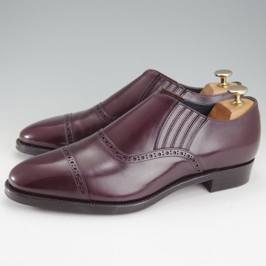 極美品★(浅草)RENDO/レンド SIZE 7【オーダー価格￥126,500-★(仏)アノネイ社のボカルーカーフ/7703】サイドエラスティック/赤茶★o409