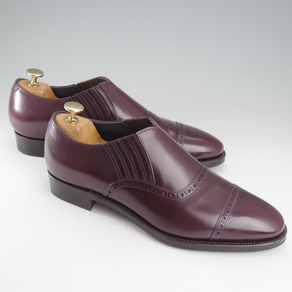 極美品★(浅草)RENDO/レンド SIZE 7【オーダー価格￥126,500-★(仏)アノネイ社のボカルーカーフ/7703】サイドエラスティック/赤茶★o409