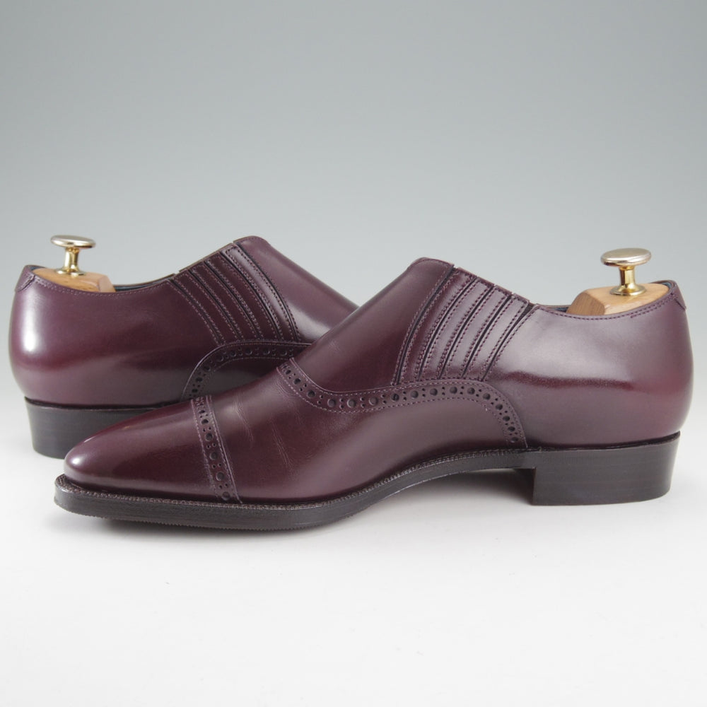 極美品★(浅草)RENDO/レンド SIZE 7【オーダー価格￥126,500-★(仏)アノネイ社のボカルーカーフ/7703】サイドエラスティック/赤茶★o409