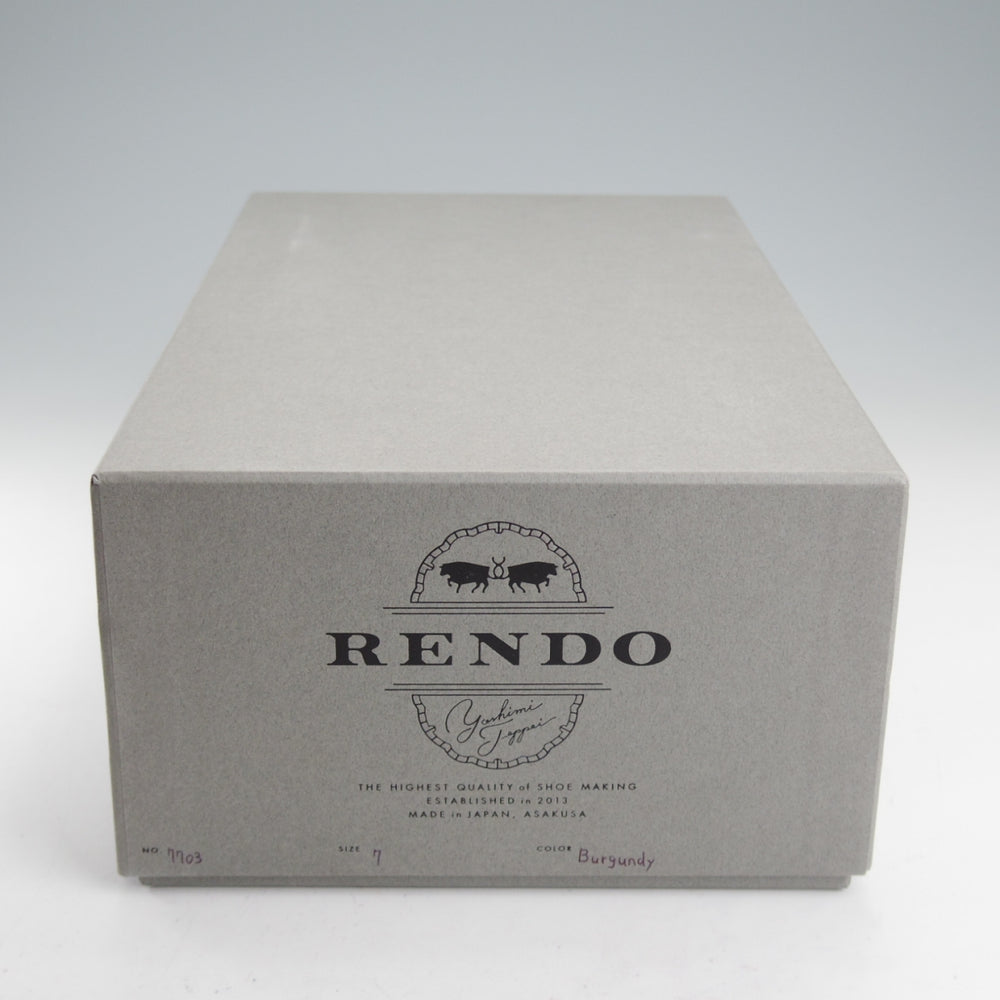 極美品★(浅草)RENDO/レンド SIZE 7【オーダー価格￥126,500-★(仏)アノネイ社のボカルーカーフ/7703】サイドエラスティック/赤茶★o409