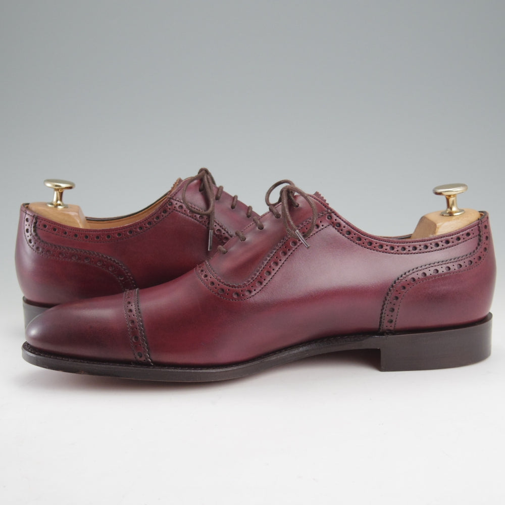 未使用★(英)チーニー 8.5F【定価￥78,100-★FENCHURCH/フェンチャーチ】11028ラスト/クォーターブローグ/ベガノカーフ/赤茶/CHEANEY★n885