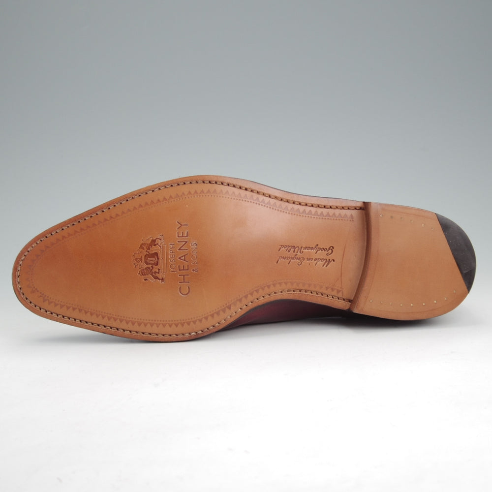 未使用★(英)チーニー 8.5F【定価￥78,100-★FENCHURCH/フェンチャーチ】11028ラスト/クォーターブローグ/ベガノカーフ/赤茶/CHEANEY★n885
