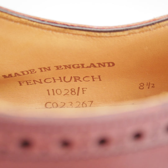 未使用★(英)チーニー 8.5F【定価￥78,100-★FENCHURCH/フェンチャーチ】11028ラスト/クォーターブローグ/ベガノカーフ/赤茶/CHEANEY★n885