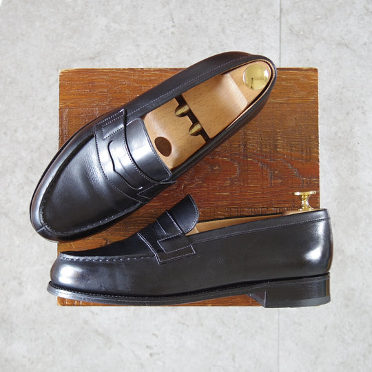 使用数回★J.M.ウエストン 6F【定価￥165,000-★180/コインローファー】41ラスト/ボックスカーフ/黒/メンズ/Weston/ウェストン★o977