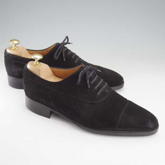 極上★ジョンロブ 5.5E【現行定価30万円以上★純正シューツリー付き/プレステージライン/STAFFORD】ストレートチップ/黒/JOHN LOBB★o412