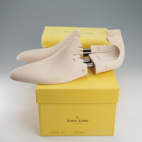 極上★ジョンロブ 5.5E【現行定価30万円以上★純正シューツリー付き/プレステージライン/STAFFORD】ストレートチップ/黒/JOHN LOBB★o412