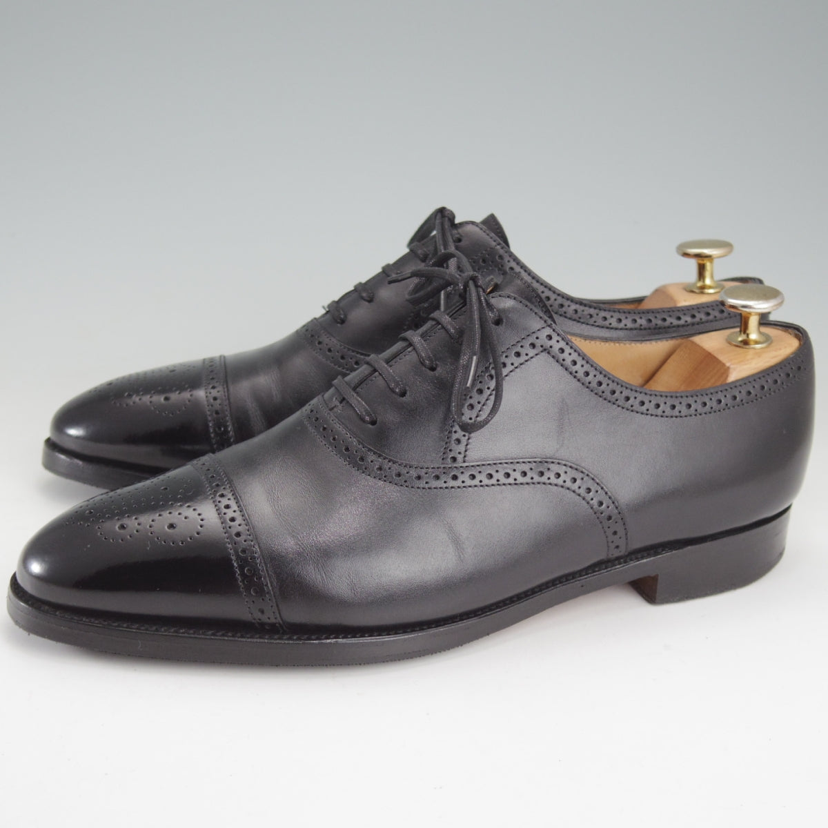 ジョンロブ SAUNTON セミブローグ 5.5E 黒 7000ラスト 中古 o413