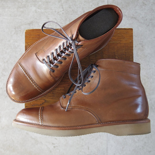 極上★オールデン 9.5E【現行定価17万円以上★クロムエクセルレザー/ナチュラル色/86043】トゥルーバランスラスト/ブーツ/薄茶/ALDEN★o419