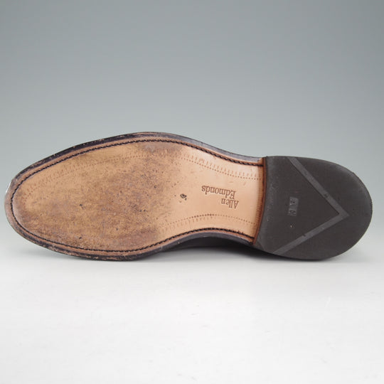 極美品★(米)アレンエドモンズ 7E【現行定価13万円程度★Fifth Avenue/パンチドキャップトゥ】カーフ/黒/メンズ/ALLEN EDMONDS★o972