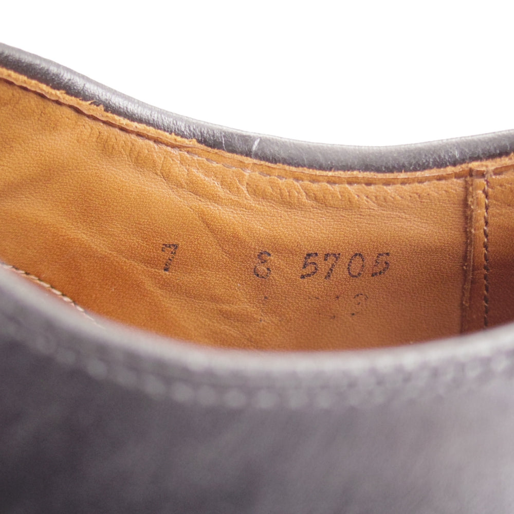 極美品★(米)アレンエドモンズ 7E【現行定価13万円程度★Fifth Avenue/パンチドキャップトゥ】カーフ/黒/メンズ/ALLEN EDMONDS★o972