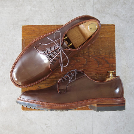 未使用★オールデン 6.5D【貴重★ラベロ色/コードバン/(ハワイ)Leather Soul別注】99020C/バリーラスト/プレーントゥ/茶/ALDEN★o428