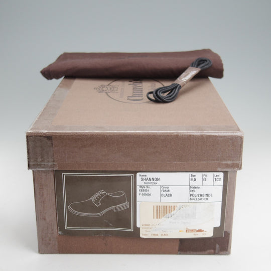 未使用★チャーチ 95G/UK9.5【定価￥192,500-★SHANNON/シャノン】103ラスト/プレーントゥ/黒/メンズ/Church's★n889