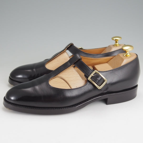 ★CALMANTHOLOGY/カルマンソロジー SIZE 6【定価￥145,200-★(仏)デュプイ社のサドルカーフ/T.STRAP】A3254/カーフ黒/メンズ★n400