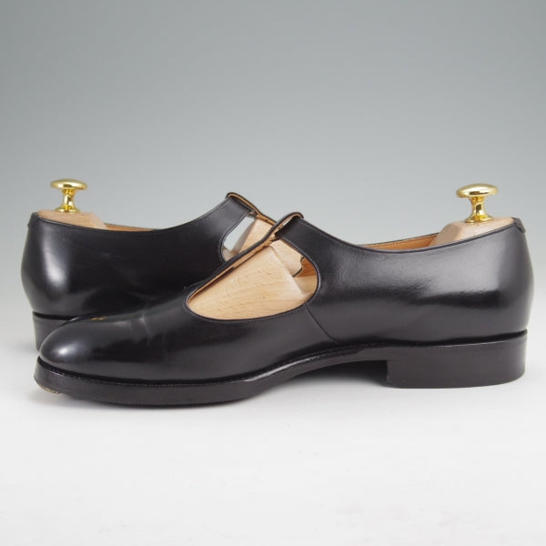 ★CALMANTHOLOGY/カルマンソロジー SIZE 6【定価￥145,200-★(仏)デュプイ社のサドルカーフ/T.STRAP】A3254/カーフ黒/メンズ★n400