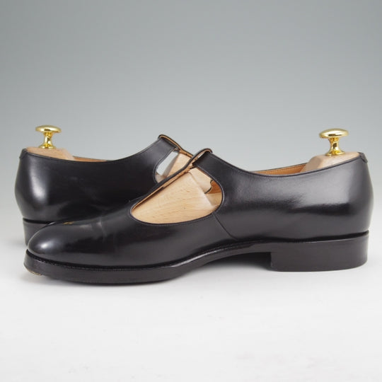 ★CALMANTHOLOGY/カルマンソロジー SIZE 6【定価￥145,200-★(仏)デュプイ社のサドルカーフ/T.STRAP】A3254/カーフ黒/メンズ★n400