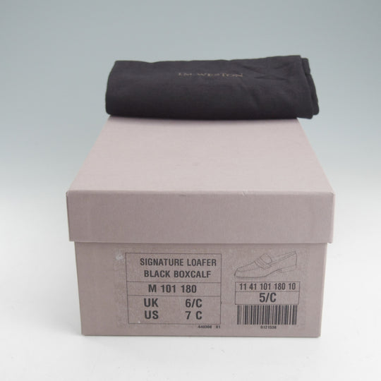 極美品★J.M.ウエストン 5.5C【現行定価￥156,200-★180/コインローファー】41ラスト/ボックスカーフ/黒/メンズ/Weston/ウェストン★o415