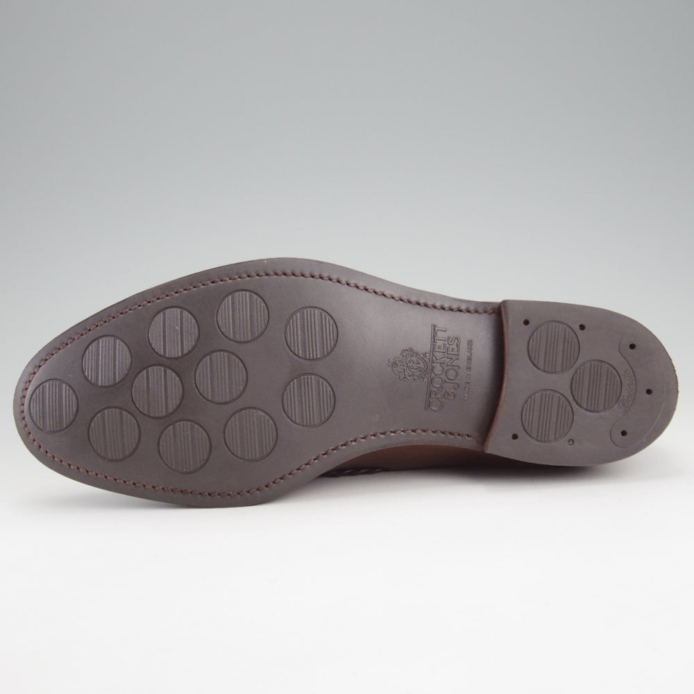 美品★クロケット&ジョーンズ 7.5E【定価￥125,400-★バーニーズNY別注/LANGHAM 3】375ラスト/タッセルローファー/濃茶/メンズ★n890