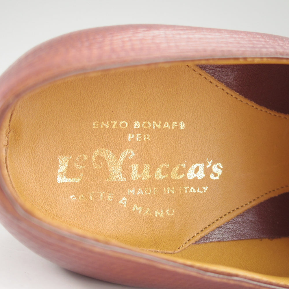 未使用★(伊製)Le Yucca's/レユッカス SIZE 41【貴重★(米)ホーウィン社のハッチグレイン/Uチップ】Y31619m/Karena Uラスト/赤茶★p558
