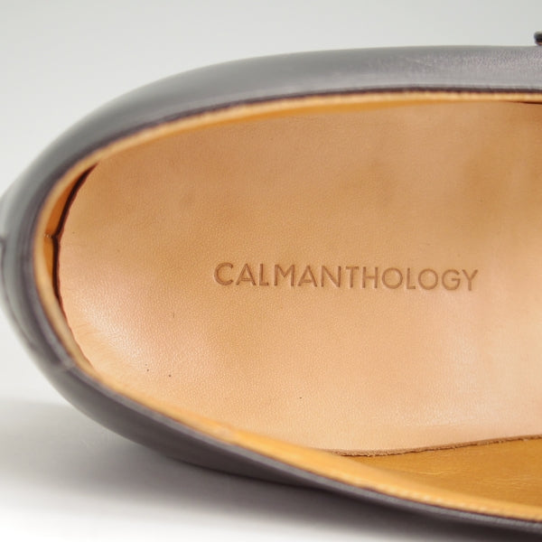 ★CALMANTHOLOGY/カルマンソロジー SIZE 6【定価￥145,200-★(仏)デュプイ社のサドルカーフ/T.STRAP】A3254/カーフ黒/メンズ★n400